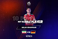 لیگ ملت های والیبال| عبادی‌پور امتیازآورترین بازیکن ایران برابر فرانسه