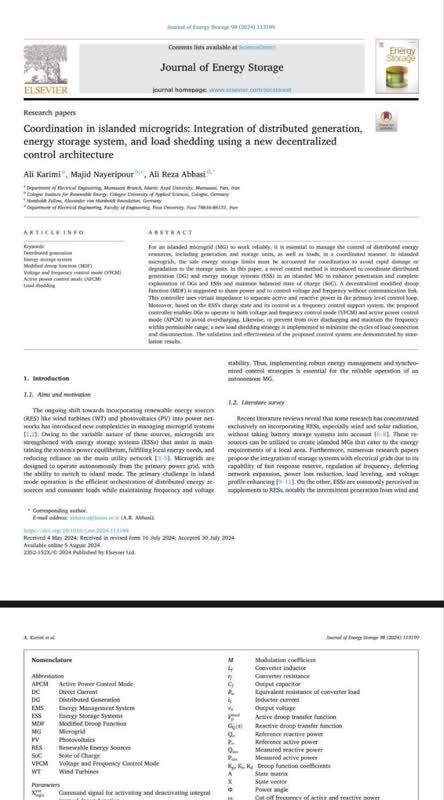 ارائه روش نوین «معماری کنترل غیرمتمرکز» برای مقابله با خاموشیها؛ تأمین بار مصرفکنندگان با «شینمرجع» ارائه روش نوین «معماری کنترل غیرمتمرکز» برای مقابله با خاموشیها؛ تأمین بار مصرفکنندگان با «شینمرجع»