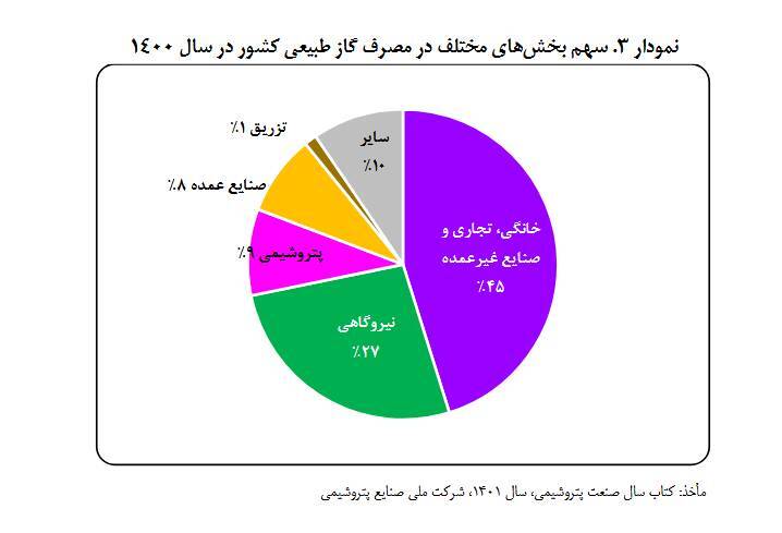منتفع نشدن کشور از محدودیت عرضه گاز طبیعی به صنعت پتروشیمی
