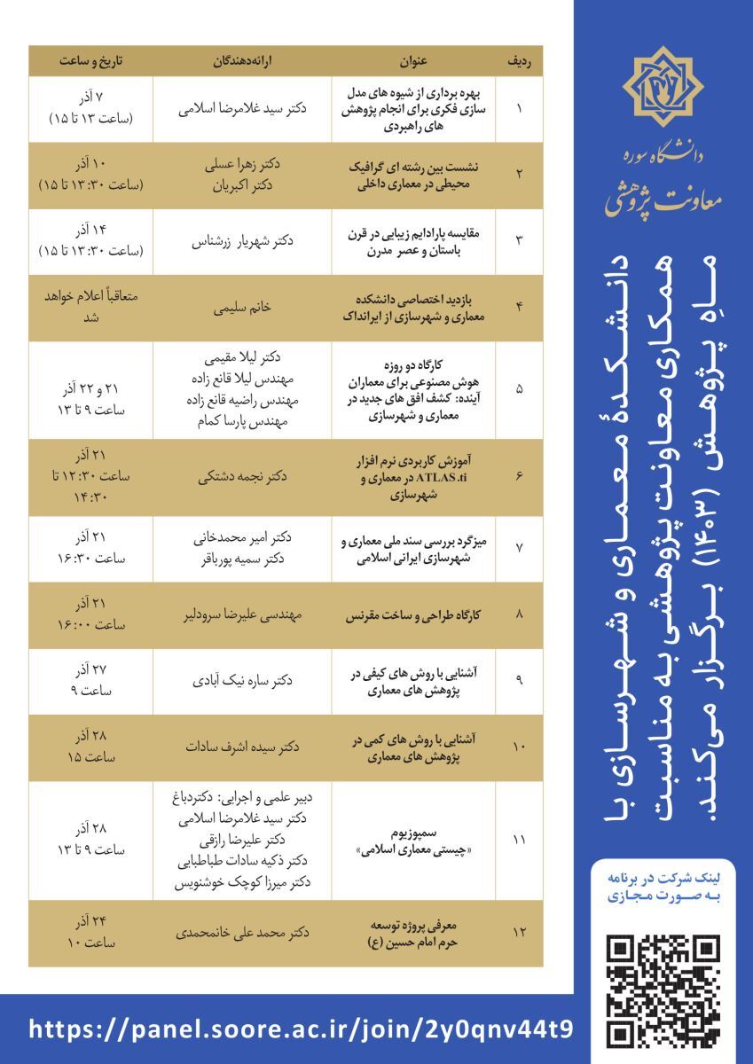 ماه پژوهش در دانشگاه بینالمللی سوره آغاز شد ماه پژوهش در دانشگاه بینالمللی سوره آغاز شد