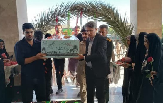 وداع با پیکر شهید گمنام در دانشگاه آزاد بندر جاسک