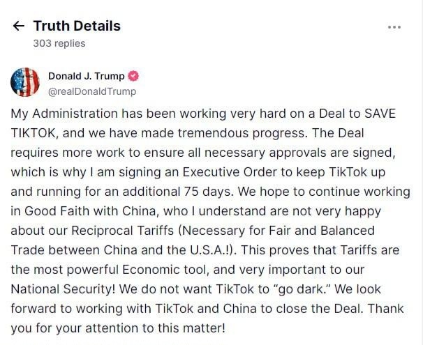 بازی ترامپ با کارت تعرفه برای تصاحب اجباری سهام تیک‌تاک