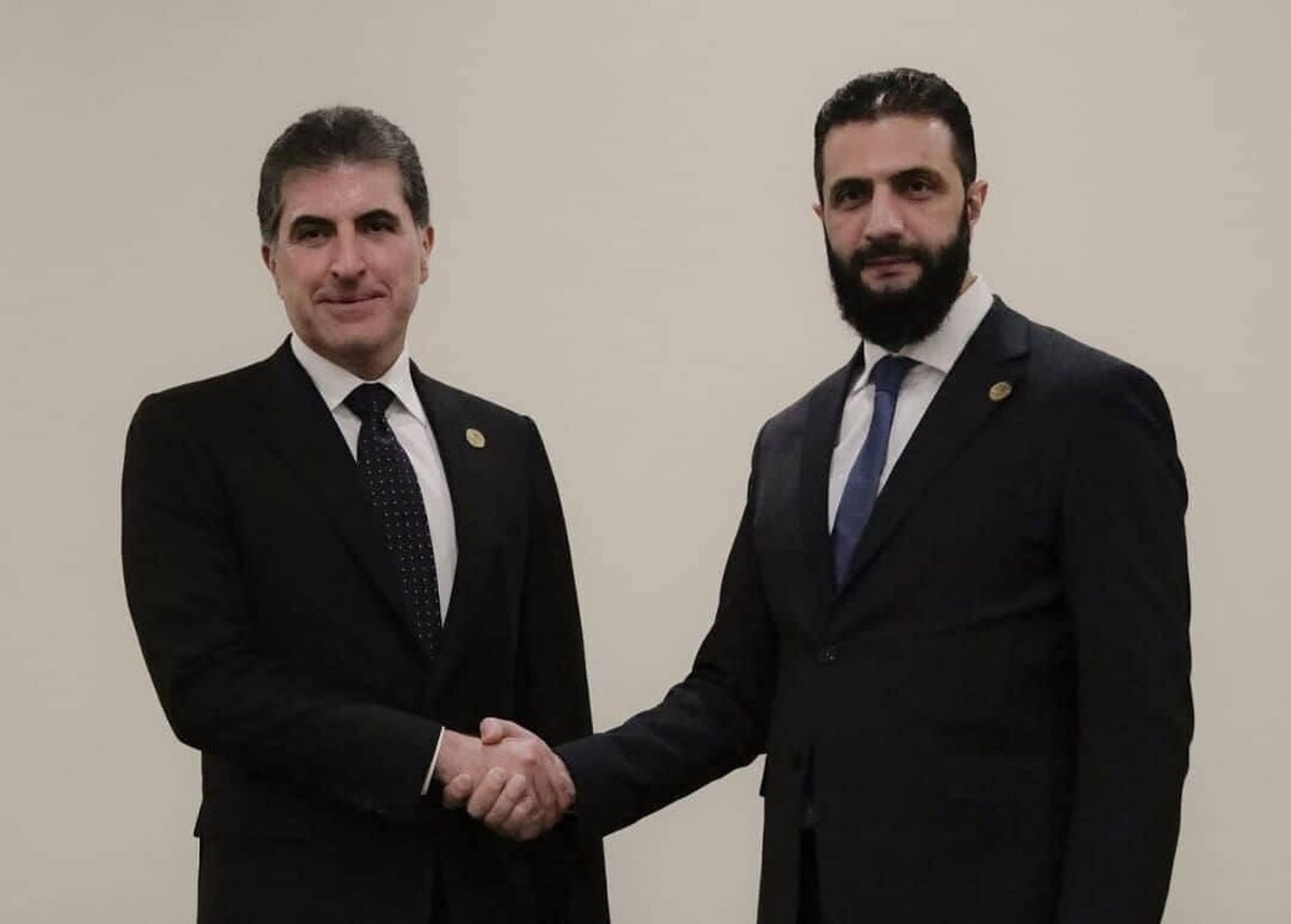 رئیس اقلیم کردستان عراق با سرکرده شورشیان سوری دیدار کرد