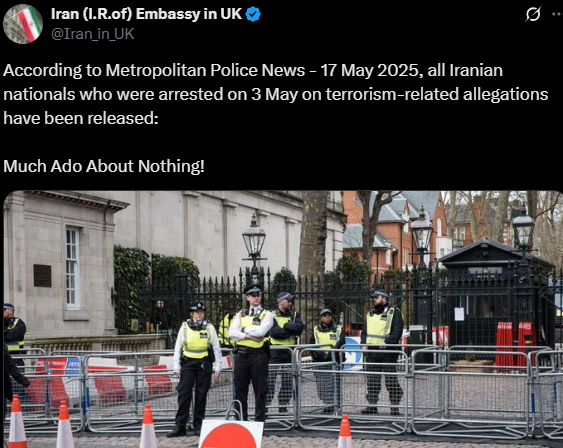 انگلیس اتباع ایرانی بازداشتشده به ظن تروریسم را آزاد کرد انگلیس اتباع ایرانی بازداشتشده به ظن تروریسم را آزاد کرد