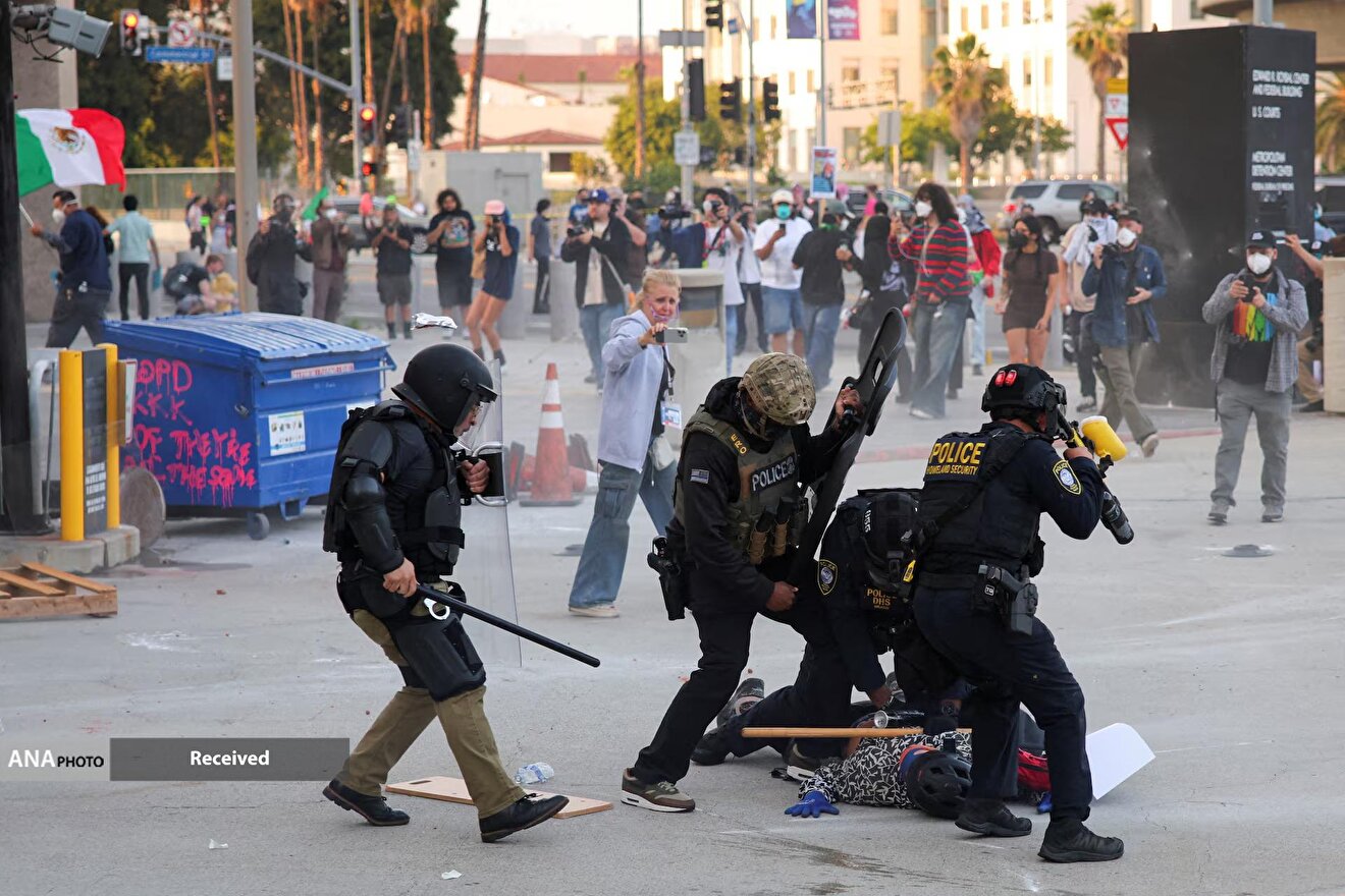 تشدید درگیری‌ها در لس آنجلس آمریکا