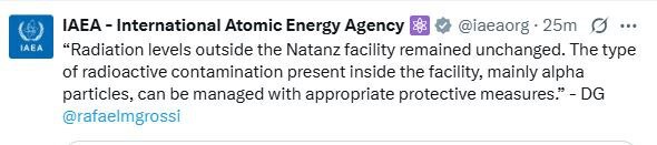 گروسی: سطح آلودگی در داخل نطنز قابل کنترل است گروسی: سطح آلودگی در داخل نطنز قابل کنترل است