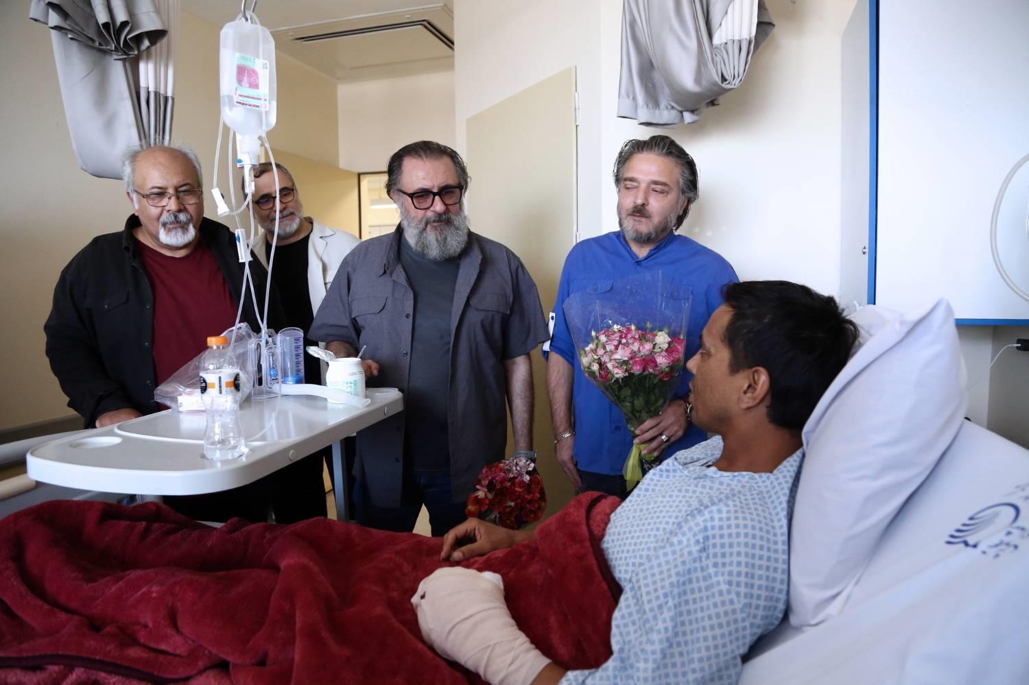 اهالی سینمابه عیادت مجروحان حمله صهیونیست‌ها رفتند +تصاویر