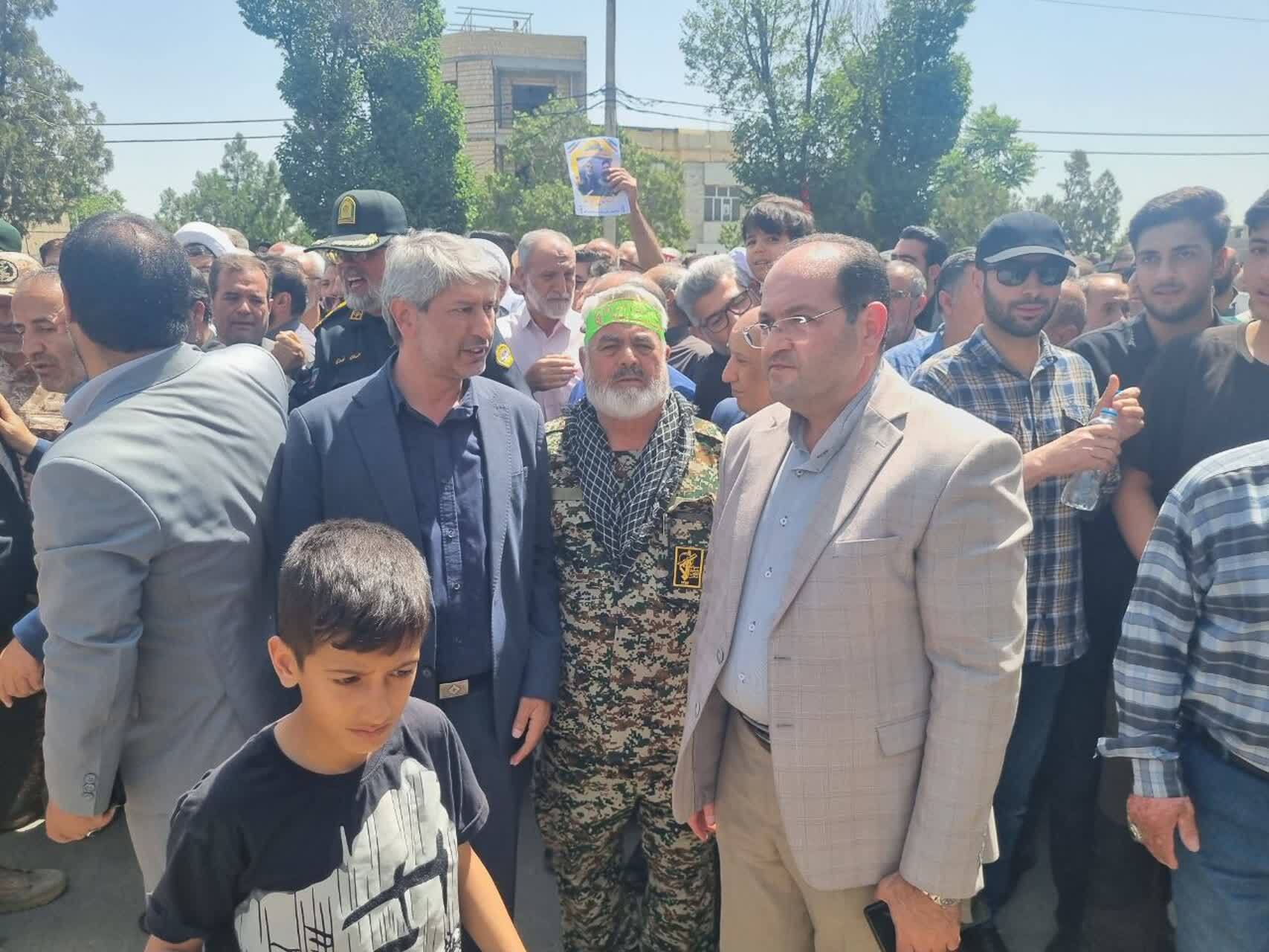 تشییع باشکوه پیکر شهید پاسدار حمید مهری