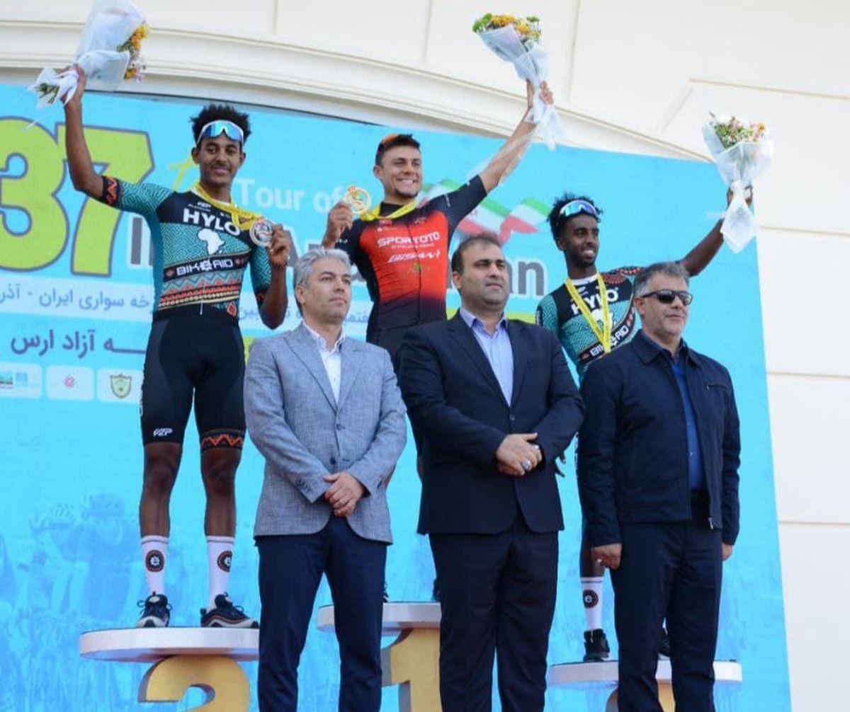 تور بین‌المللی دوچرخه سواری ایران - آذربایجان| پایان مرحله سوم با دومی نماینده کشورمان+عکس