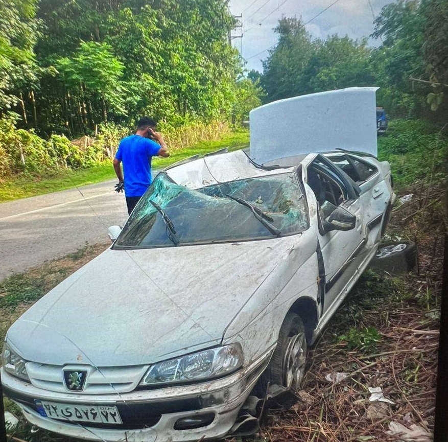 نجات ملی‌پوش کشتی فرنگی از تصادف شدید در چمستان +عکس