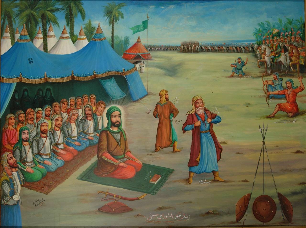 اجرای «برج نگاره تجسمی عاشورایی» بر پیکره برج‌ آزادی تهران