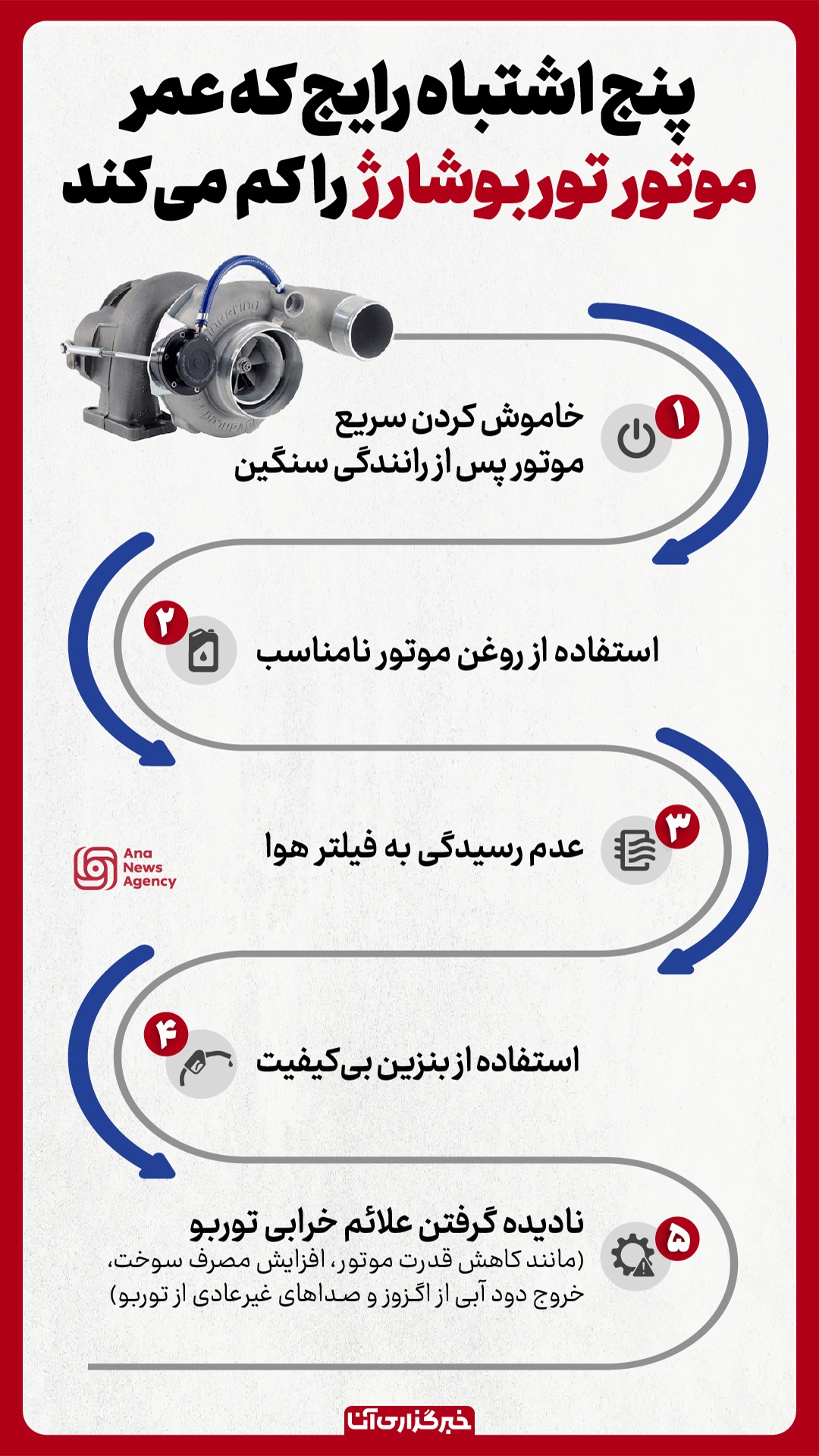 عمر موتور توربوشارژ را کم نکنید