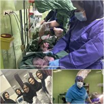 تولد نوزادان ۴ قلو در بیمارستان علوی اردبیل 