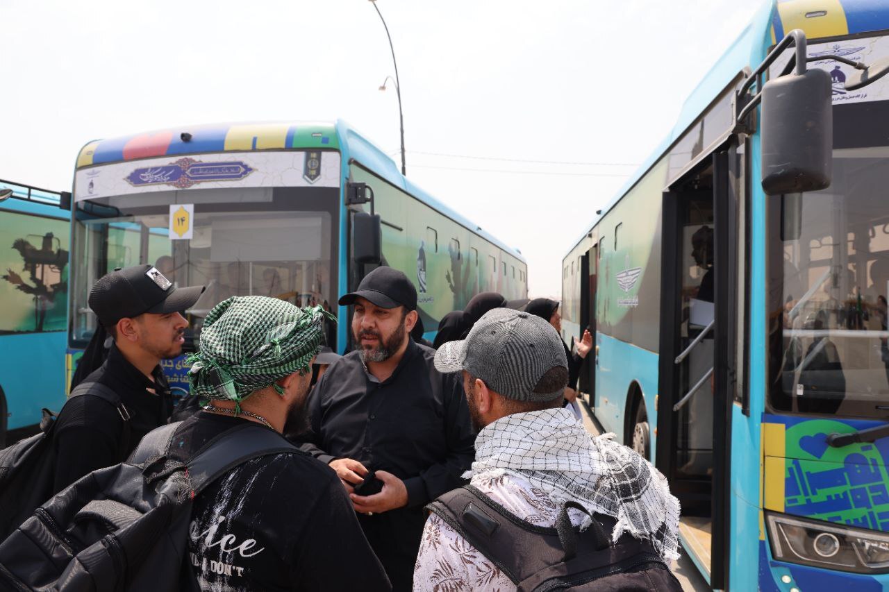 آغاز خدمات‌رسانی ناوگان اتوبوسرانی تهران در مسیر مرز مهران - کوت برای زائران اربعین