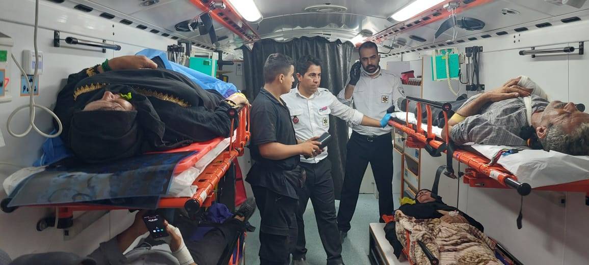 اعزام بی‌سابقه اورژانس به خاک عراق در پی انحراف مرگبار اتوبوس بصره به شلمچه؛ ۴ کشته و ۵۷ مصدوم