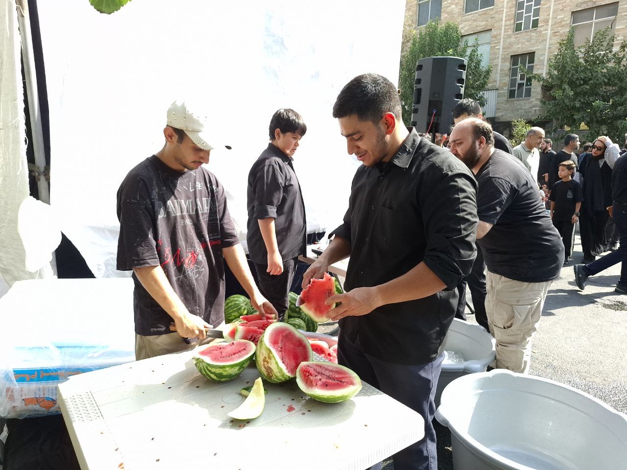 فریاد «لبیک یا حسین» در پایتخت؛ جاماندگان اربعین، پیام وفاداری سر دادند+ عکس و فیلم