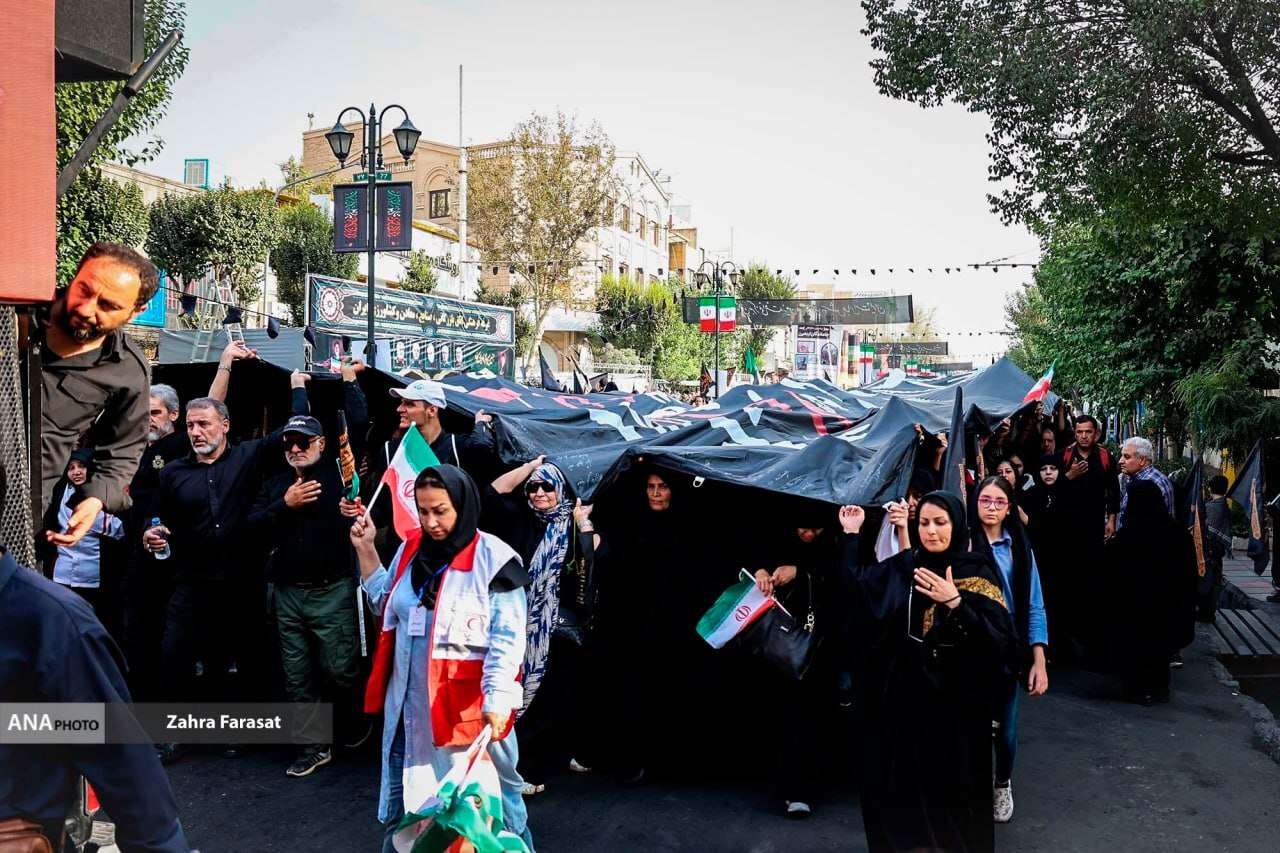 فریاد «لبیک یا حسین» در پایتخت؛ جاماندگان اربعین، پیام وفاداری سر دادند+ عکس و فیلم