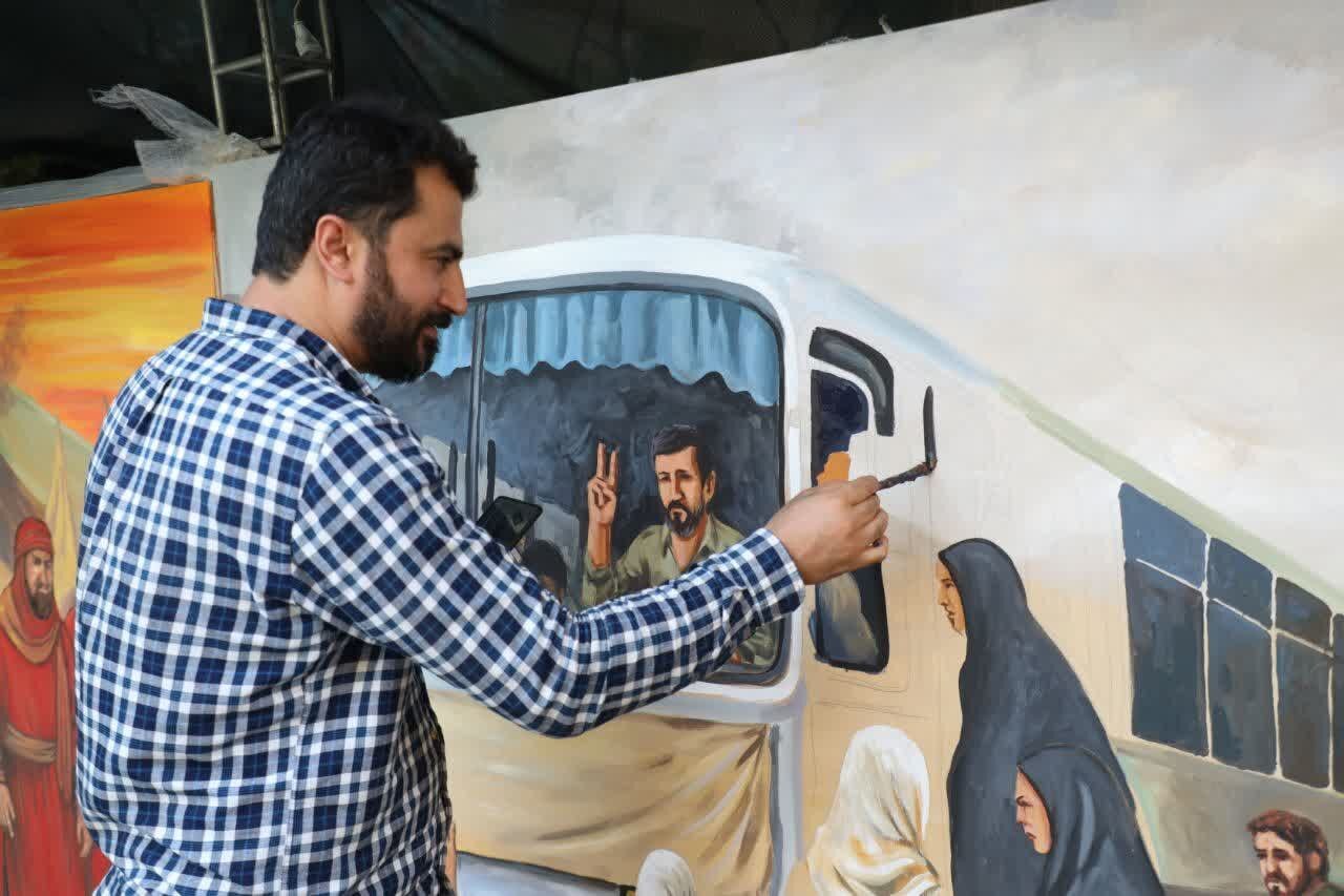 «إنّا عَلَی العَهد»: هنرمندان نقاش، پیام اربعین را با رنگ به تصویر کشیدند «إنّا عَلَی العَهد»: هنرمندان نقاش، پیام اربعین را با رنگ به تصویر کشیدند