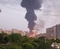 آتش‌سوزی در انبار روغن موتور در جنوب تهران