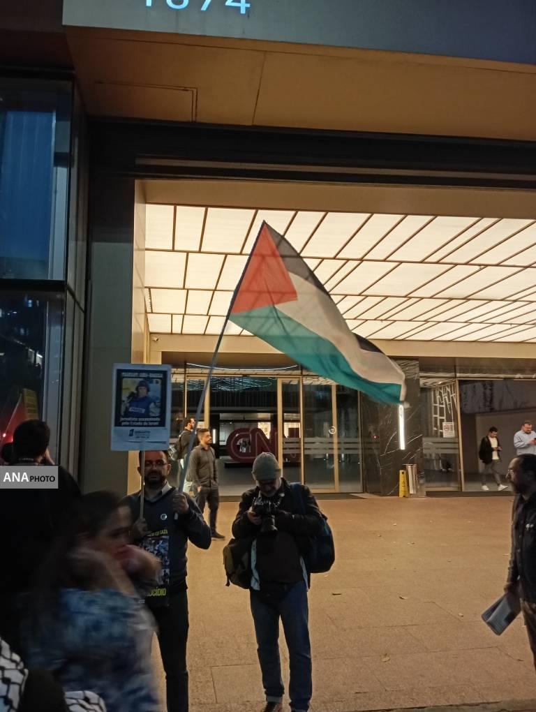 تجمع اعتراضی خبرنگاران برزیلی نسبت به کشتار روزنامه‌نگاران در غزه