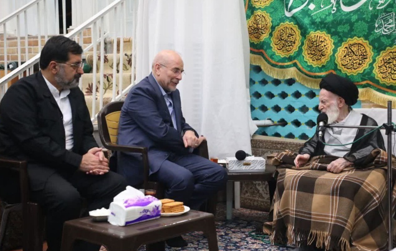 قالیباف به زیارت حضرت معصومه(س) رفت؛ دیدار با آیت الله شبیری زنجانی قالیباف به زیارت حضرت معصومه(س) رفت؛ دیدار با آیت الله شبیری زنجانی