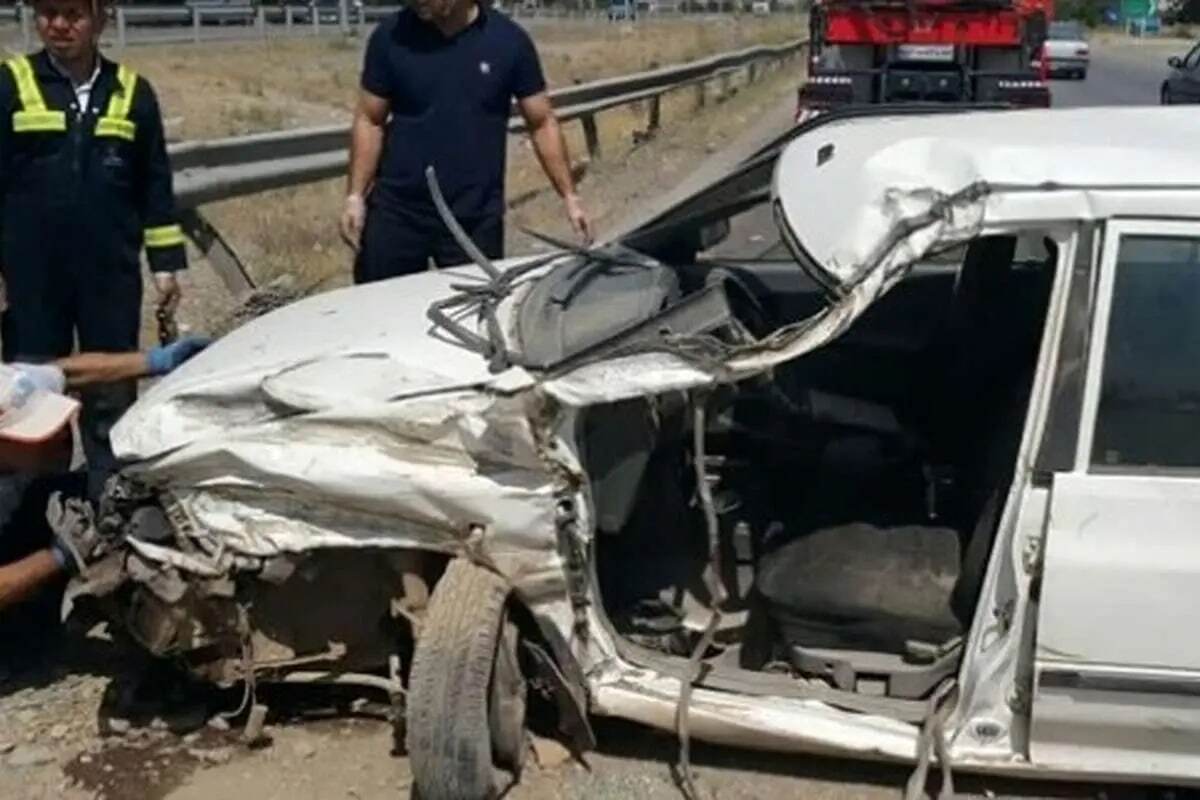 برخورد مرگبار پراید با کارگران در اتوبان زین‌الدین  دو کشته و شش مصدوم