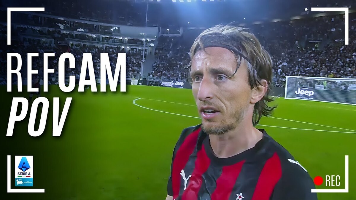 فیلم| دوربین داور در بازی یوونتوس و میلان؛ چند قدمی مودریچ و ستاره‌ها