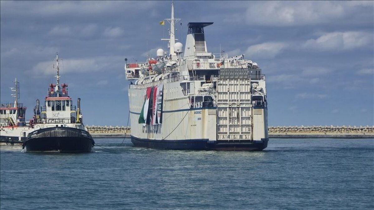 هفدهمین کشتی امدادرسانی ترکیه وارد بندر العریش مصر شد