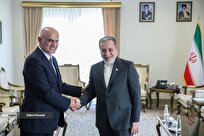 دیدار معاون پارلمان لبنان با وزیر امور خارجه ایران در حاشیه کنفرانس بین‌المللی