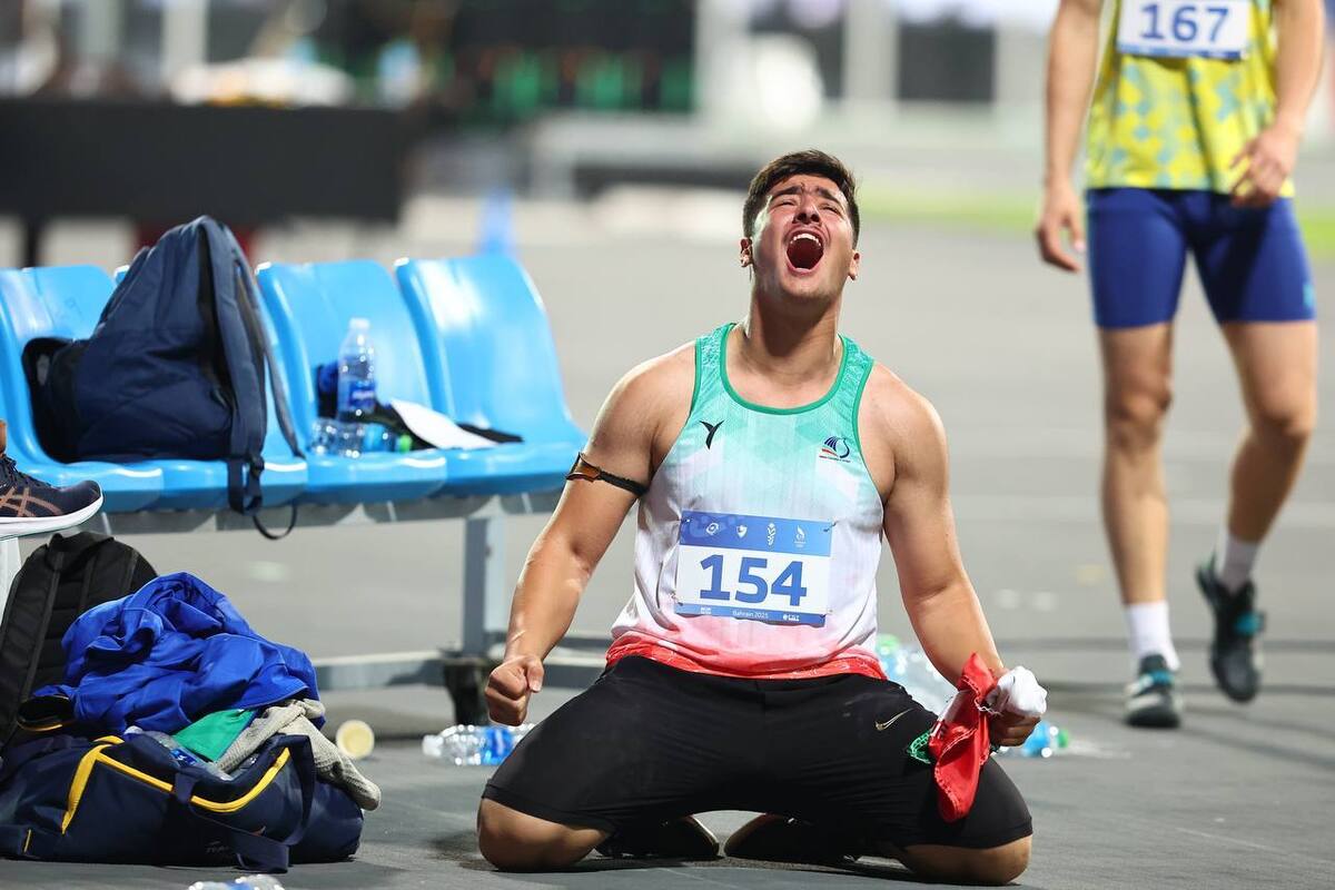 بازیهای آسیایی جوانان| دومین مدال دوومیدانی بر سینه صمیمی  پرتاب دیسک ایران برنزی شد