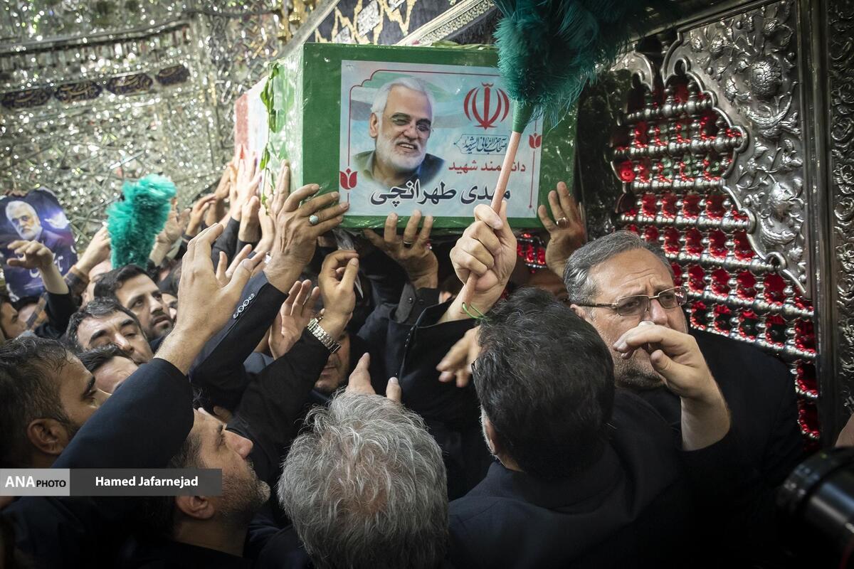 تشییع و تدفین پیکر شهید طهرانچی در حرم حضرت عبدالعظیم حسنی(ع)