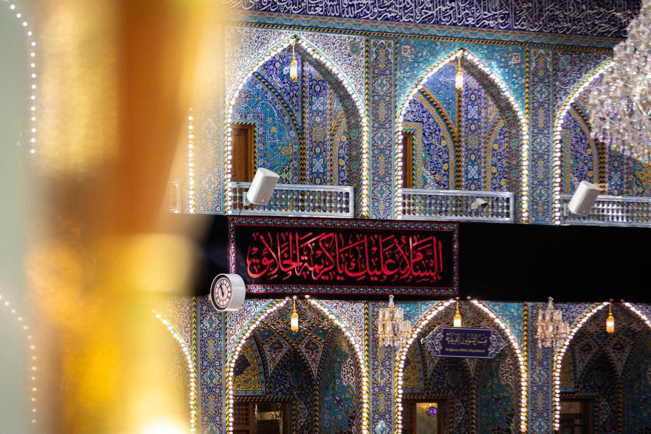 حرح حضرت عباس(ع) به مناسبت وفات حضرت ام البنین(س) سیاه پوش شد