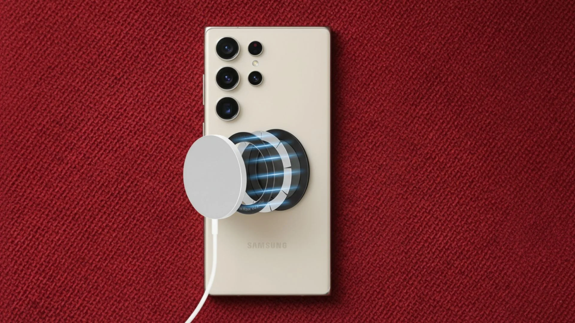 سامسونگ شارژر بیسیم مغناطیسی ۲۵ واتی برای گلکسی S۲۶ میسازد سامسونگ شارژر بیسیم مغناطیسی ۲۵ واتی برای گلکسی S۲۶ میسازد