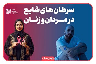 شایع‌ترین سرطان‌ها