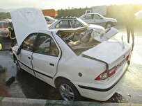 واژگونی مرگبار سمند در نی ریز ۲ کشته به جا گذاشت