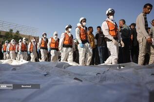 تشییع شهدای فلسطینی‌ ناشناس