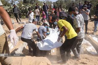 تشییع شهدای فلسطینی‌ ناشناس