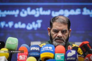 نشست خبری سردار حسین معروفی معاون هماهنگ کننده سازمان بسیج