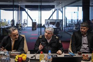 سردار تیمور حسینی رئیس پلیس راهور فراجا در مرکز آزمون‌های ایمنی و کیفیت خودرو