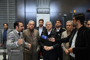 سردار تیمور حسینی رئیس پلیس راهور فراجا در مرکز آزمون‌های ایمنی و کیفیت خودرو