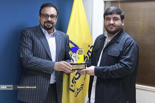 دیدار امیر رضا بازرگان رییس دانشگاه آزاد اسلامی واحد سیرجان با محمدمهدی خیرجو مدیرعامل خبرگزاری آنا