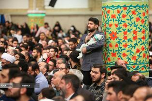 دیدار هزاران نفر از مداحان و ستایشگران اهل بیت(ع) با رهبر معظم انقلاب