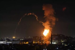 بمباران نوار غزه توسط رژیم صهیونیستی