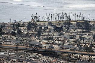 آتش‌سوزی‌های جنگلی ناشی از بادهای شدید در لاهاینا، هاوایی