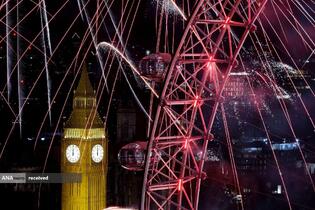 جشن‌ سال نو میلادی 2024 در لندن - انگلیس