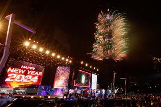 جشن‌ سال نو میلادی 2024 در تایپه - تایوان
