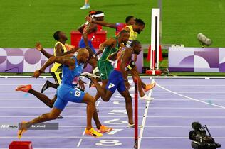 فینال مسابقه دوومیدانی 100 متر مردان المپیک فرانسه