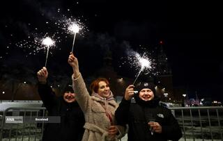 آغاز سال نو میلادی 2025 در مسکو، روسیه