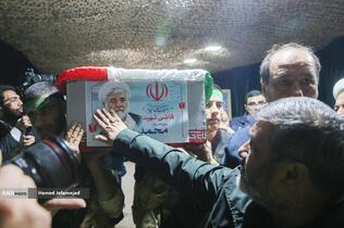 وداع با پیکر‌ مطهر  شهید حجت‌الاسلام محمد مقیسه رئیس شعبه ۵۳ دیوان عالی کشور در معراج شهدای تهران