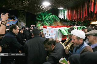 وداع با پیکر‌ مطهر  شهید حجت‌الاسلام محمد مقیسه رئیس شعبه ۵۳ دیوان عالی کشور در معراج شهدای تهران